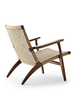 Carl Hansen & Søn CH25 Loungestol, eg sortmalet med naturflet af Hans J. Wegner><noscript><img width=