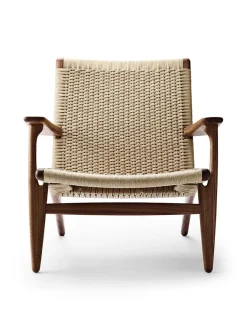 Carl Hansen & Søn CH25 Loungestol, eg sortmalet med sort flet af Hans J. Wegner><noscript><img width=