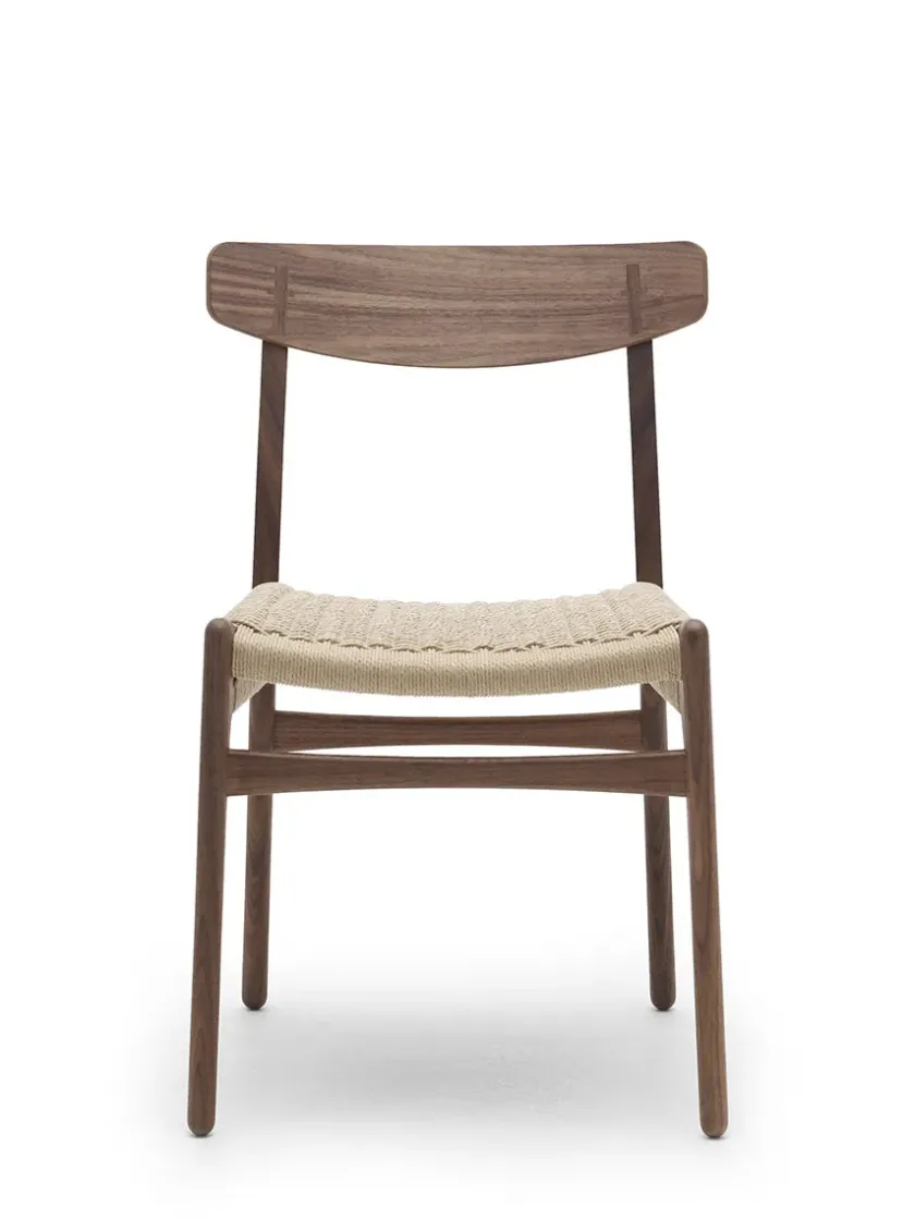 Carl Hansen & Søn CH23 Spisestol, sort eg med sort flet af Hans J. Wegner> Spisebordsstole