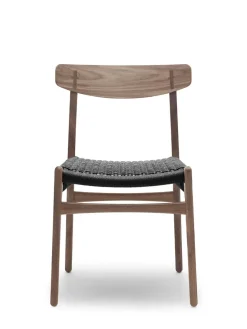 Carl Hansen & Søn CH23 Spisestol, sort eg med sort flet af Hans J. Wegner><noscript><img width=