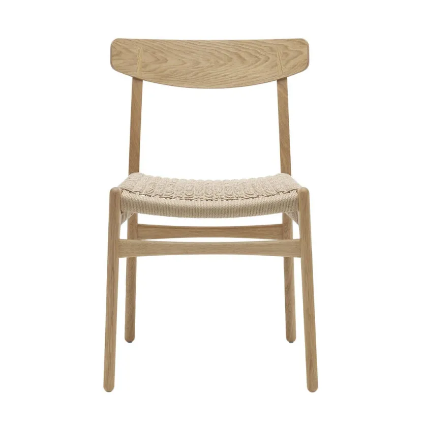 Carl Hansen & Søn CH23 Spisestol, sort eg med sort flet af Hans J. Wegner> Spisebordsstole