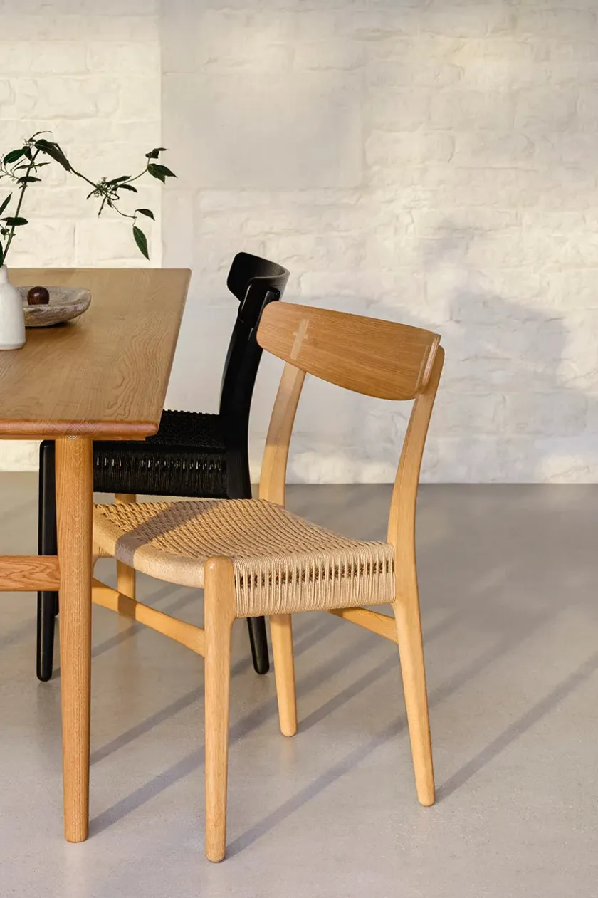 Carl Hansen & Søn CH23 Spisestol, sort eg med sort flet af Hans J. Wegner> Spisebordsstole