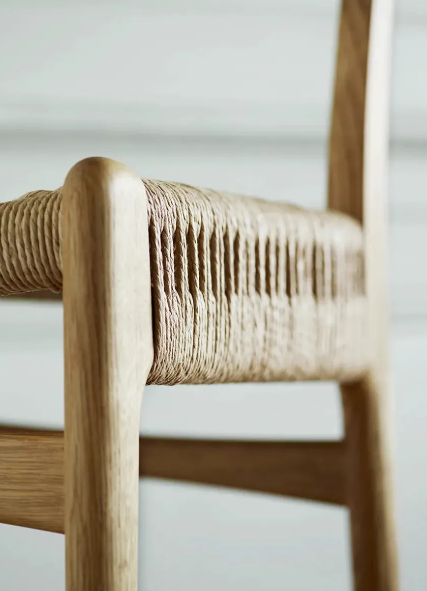 Carl Hansen & Søn CH23 Spisestol, sort eg med sort flet af Hans J. Wegner> Spisebordsstole