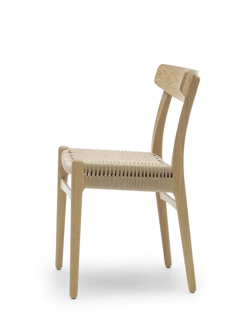 Carl Hansen & Søn CH23 Spisestol, sort eg med sort flet af Hans J. Wegner> Spisebordsstole