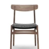 Carl Hansen & Søn CH23 Spisestol, valnød olie med sort flet af Hans J. Wegner> Spisebordsstole