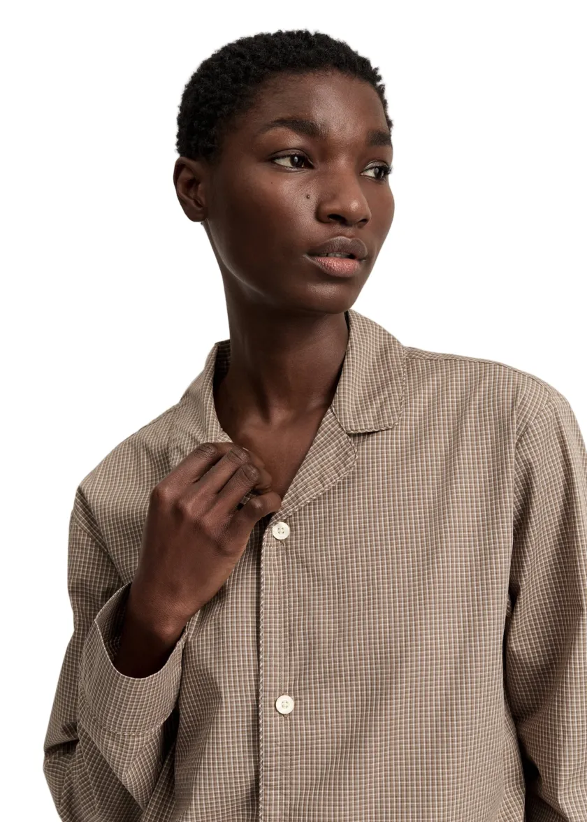 Aiayu Classic Pyjamas Check – Mix Fossil fra> Gaver Til Hende|Tøj