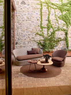 Cane-line Coast Loungestol med. Swivel, umber brown fra> Udendørs Loungemøbler|Havestole