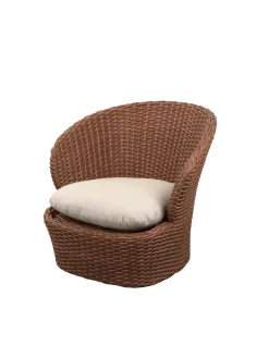 Cane-line Coast Loungestol med. Swivel, umber brown fra><noscript><img width=