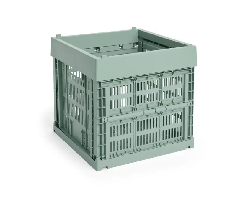 HAY Colour Crate Cube, Dark green fra>Børn Gaver Til Ham|Opbevaring På Børneværelset