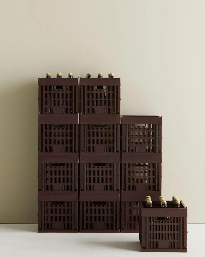 HAY Colour Crate Cube, Light yellow fra>Børn Opbevaring På Børneværelset|Opbevaring