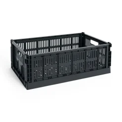 HAY Colour Crate Large, Charcoal fra>Børn Gaver Til Ham|Opbevaring På Børneværelset