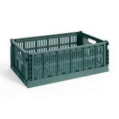 HAY Colour Crate Large, Dark green fra>Børn Opbevaring På Børneværelset|Opbevaring