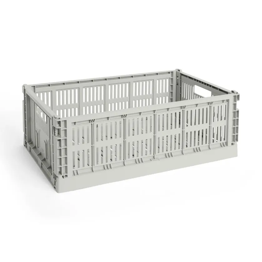 HAY Colour Crate Large, Dusty blue fra>Børn Opbevaring På Børneværelset|Opbevaring