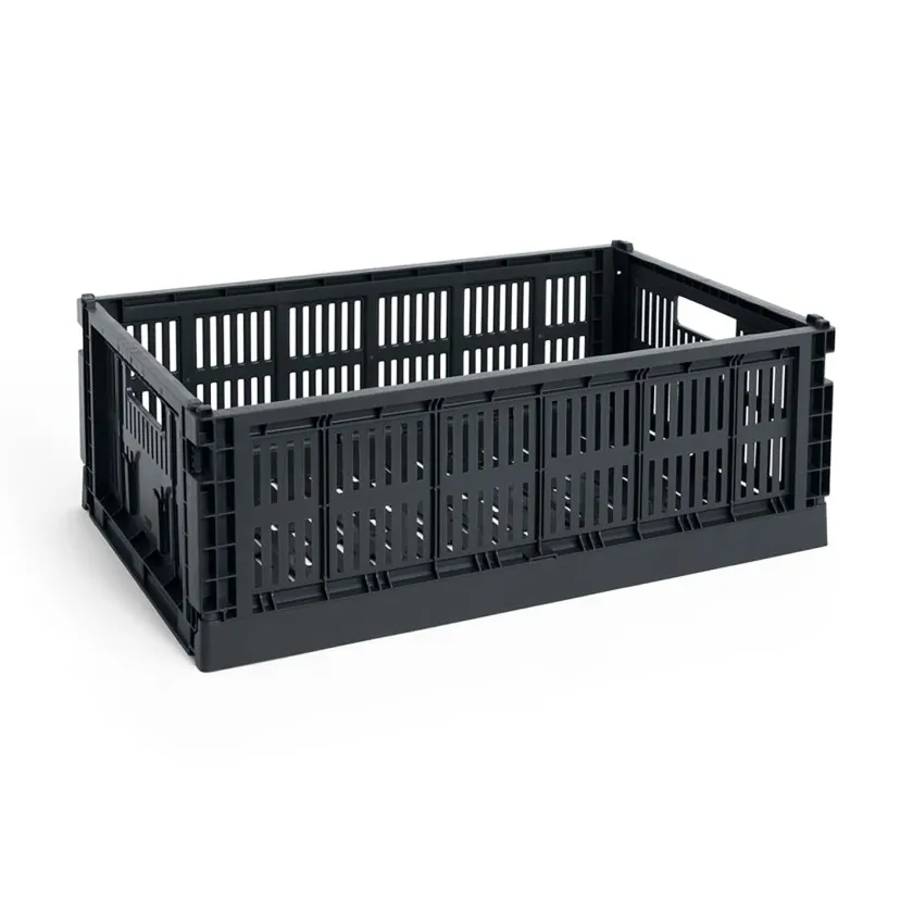 HAY Colour Crate Large, Soft blue fra>Børn Opbevaring På Børneværelset|Opbevaring