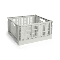 HAY Colour Crate Large Square, Grey fra>Børn Gaver Til Ham|Opbevaring På Børneværelset