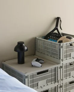 HAY Colour Crate Large Square, Grey fra>Børn Gaver Til Ham|Opbevaring På Børneværelset