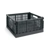 HAY Colour Crate Large Square, Charcoal fra>Børn Gaver Til Ham|Opbevaring På Børneværelset