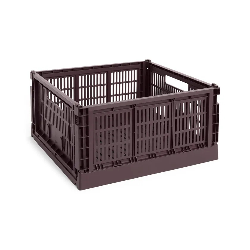 HAY Colour Crate Large Square, Charcoal fra>Børn Gaver Til Ham|Opbevaring På Børneværelset