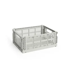 HAY Colour Crate Medium, Grey fra>Børn Opbevaring På Børneværelset|Opbevaring