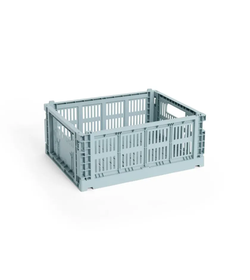 HAY Colour Crate Medium, Grey fra>Børn Opbevaring På Børneværelset|Opbevaring