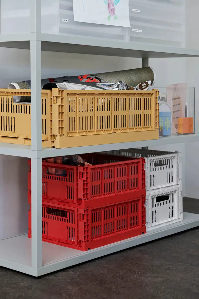 HAY Colour Crate Medium, Grey fra>Børn Opbevaring På Børneværelset|Opbevaring