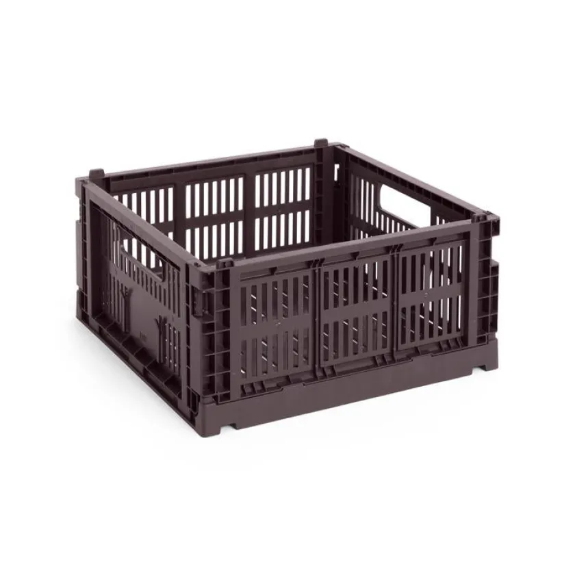 HAY Colour Crate Medium Square, Dark green fra>Børn Gaver Til Ham|Opbevaring På Børneværelset