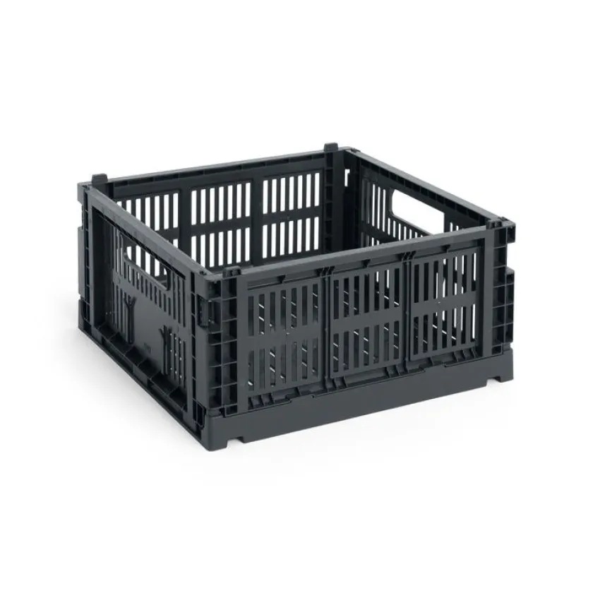HAY Colour Crate Medium Square, Dusty blue fra>Børn Gaver Til Ham|Opbevaring På Børneværelset