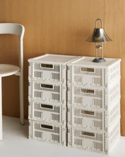 HAY Colour Crate Medium Square, Sage green fra>Børn Opbevaring På Børneværelset|Opbevaring