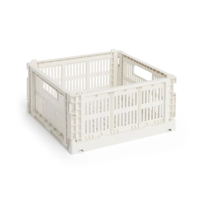 HAY Colour Crate Medium Square, Off white fra>Børn Opbevaring På Børneværelset|Opbevaring
