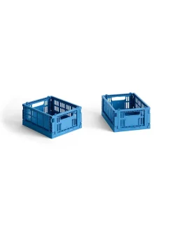 HAY Colour Crate Mini 2 Stk., electric blue fra>Børn Gaver|Gaver Til Børn