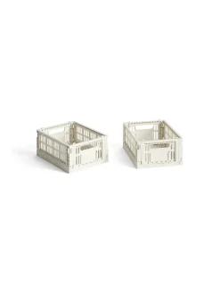 HAY Colour Crate Mini 2 Stk., off white fra>Børn Gaver|Gaver Til Børn