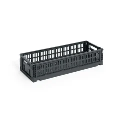 HAY Colour Crate Mini Oblong, Charcoal fra>Børn Gaver|Gaver Til Børn
