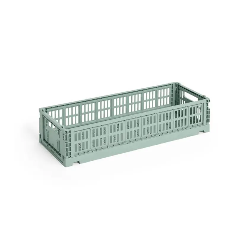 HAY Colour Crate Mini Oblong, Sage green fra>Børn Gaver|Gaver Til Børn