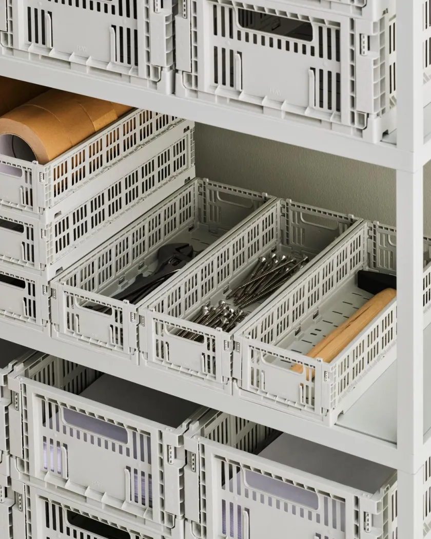 HAY Colour Crate Mini Oblong, Sage green fra>Børn Gaver|Gaver Til Børn