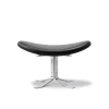 Fredericia Furniture Corona Skammel, sort læder fra Erik Jørgensen> Skamler