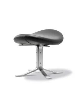 Fredericia Furniture Corona Skammel, sort læder fra Erik Jørgensen><noscript><img width=