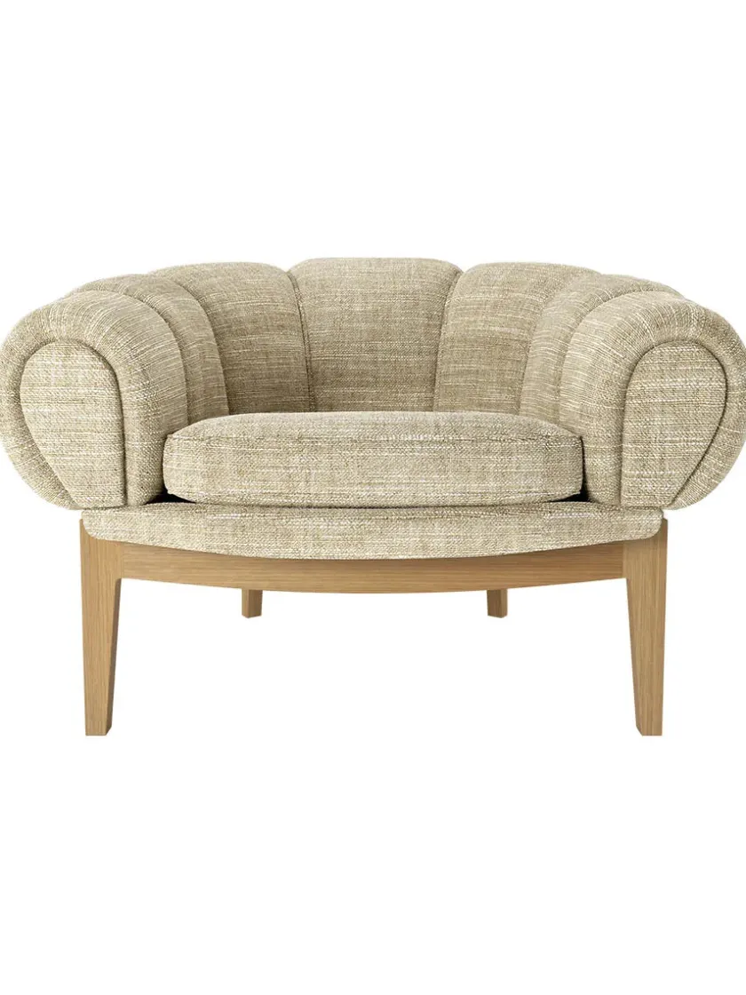 GUBI Croissant Lounge Chair, fabric fra> Lænestole