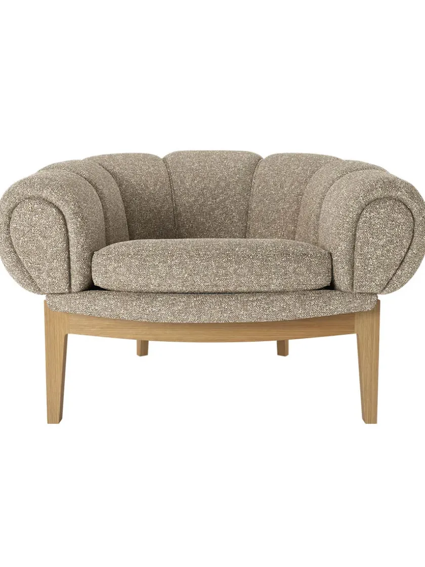 GUBI Croissant Lounge Chair, fabric fra> Lænestole