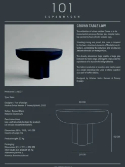 101 Copenhagen Crown Table, low burned black fra><noscript><img width=