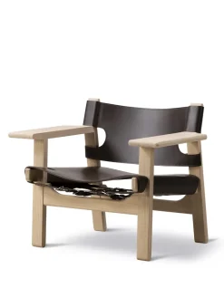Fredericia Furniture Den Spanske Stol i cognac læder, eg sæbe af Børge Mogensen><noscript><img width=