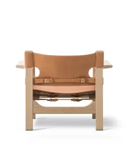 Fredericia Furniture Den Spanske Stol i cognac læder, eg sæbe af Børge Mogensen><noscript><img width=