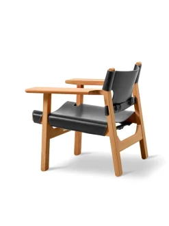 Fredericia Furniture Den Spanske Stol i cognac læder, eg sæbe af Børge Mogensen><noscript><img width=