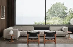 Fredericia Furniture Den Spanske Stol i sort læder, røget eg olie af Børge Mogensen> Lænestole