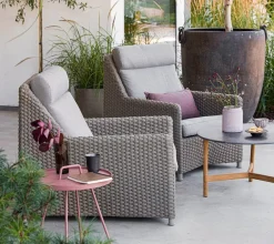 Cane-line Diamond Highback Stol inkl. hynde fra> Udendørs Loungemøbler|Havestole