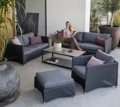 Cane-line Diamond Loungestol inkl. hynde fra><noscript><img width=