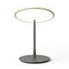Nine Disc table light, brushed brass fra> Spots
