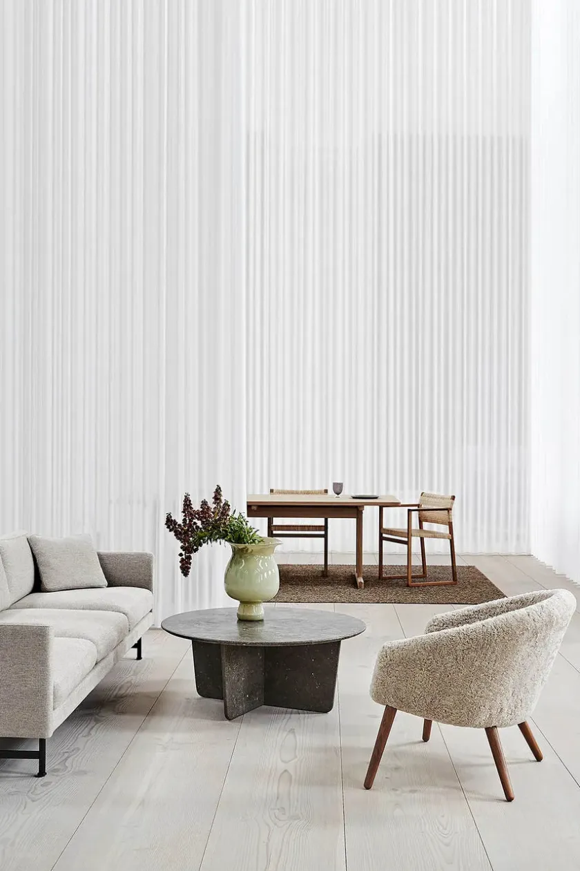 Fredericia Furniture Ditzel Lounge Chair, lammeskind fra> Loungestole|Lænestole