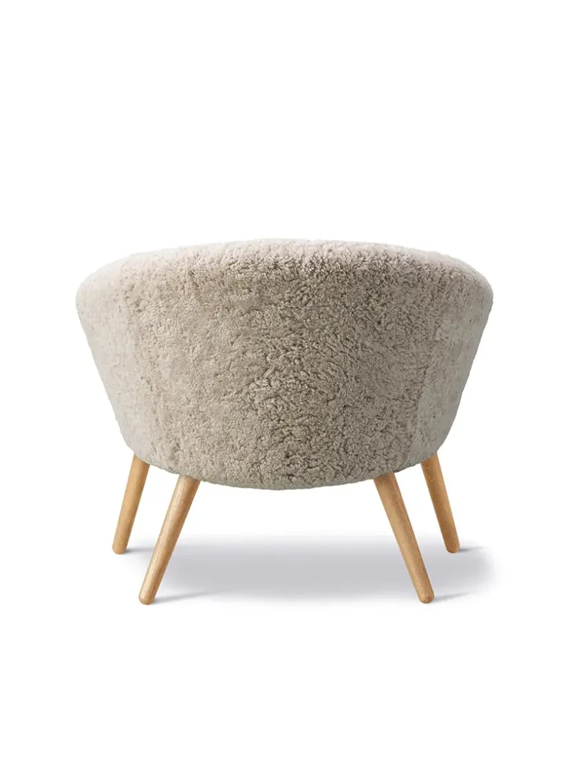Fredericia Furniture Ditzel Lounge Chair, lammeskind fra> Loungestole|Lænestole