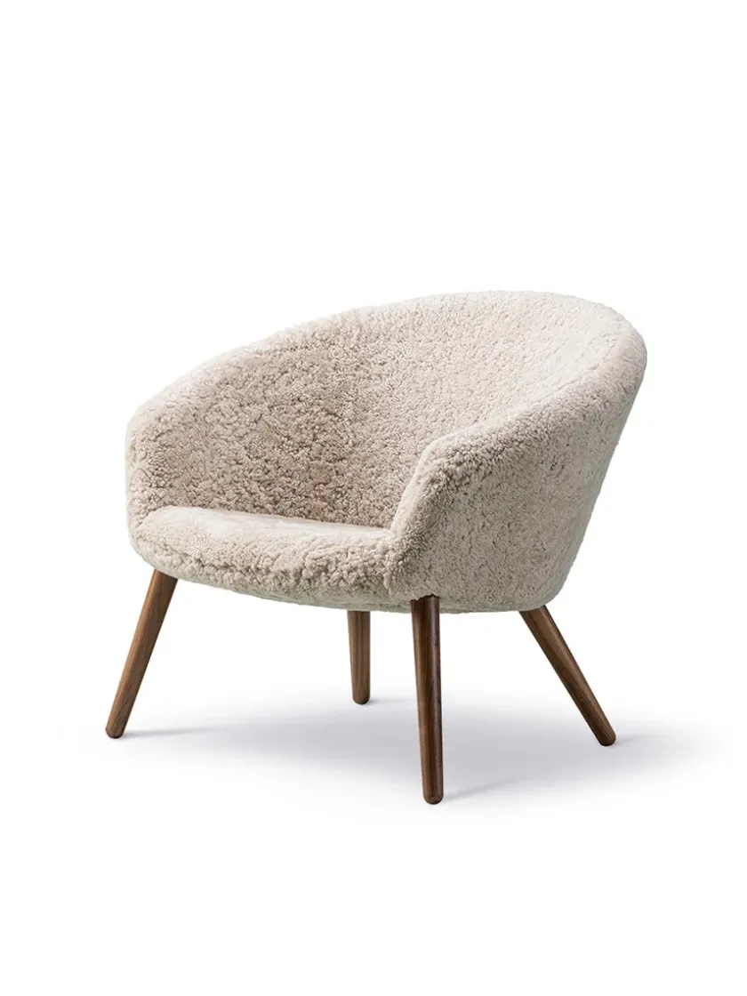 Fredericia Furniture Ditzel Lounge Chair, lammeskind fra> Loungestole|Lænestole