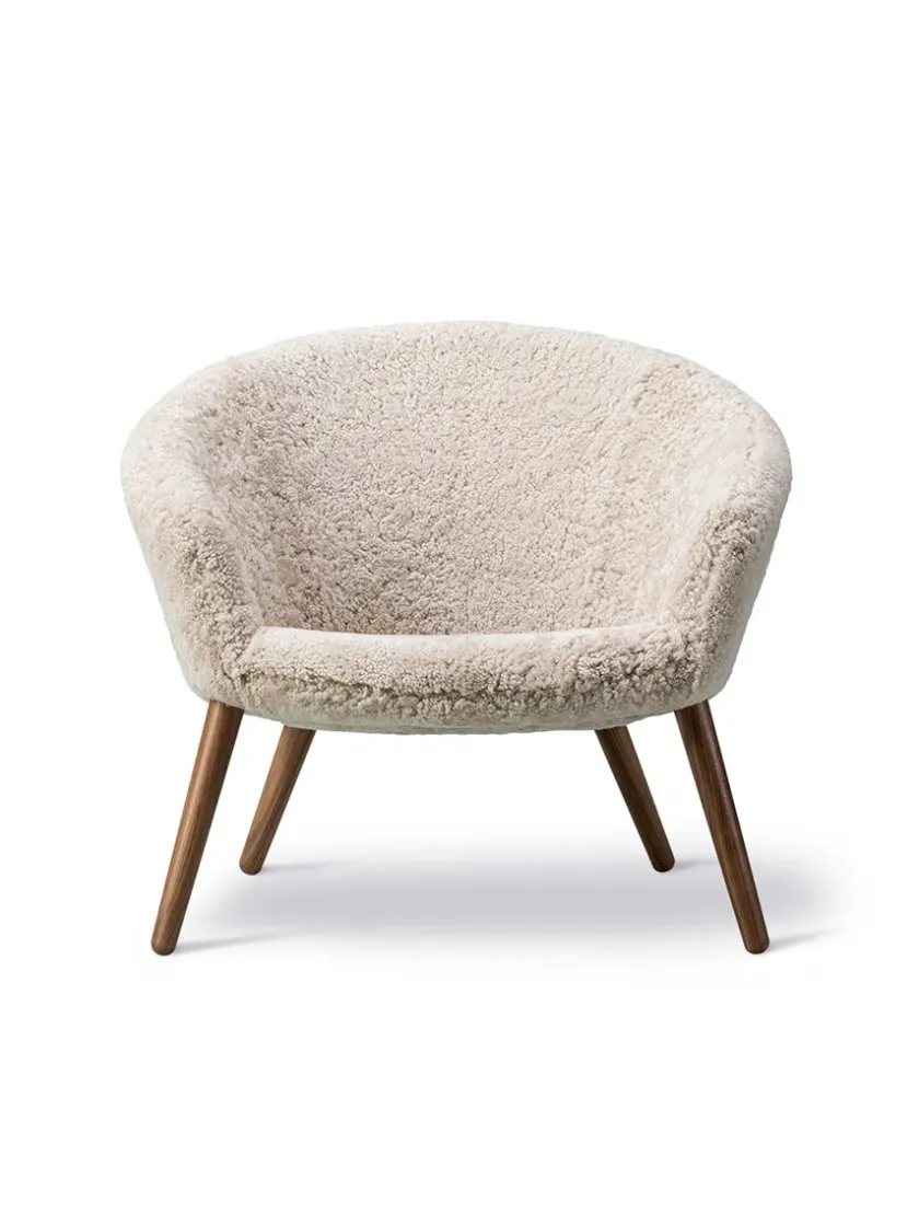 Fredericia Furniture Ditzel Lounge Chair, lammeskind fra> Loungestole|Lænestole